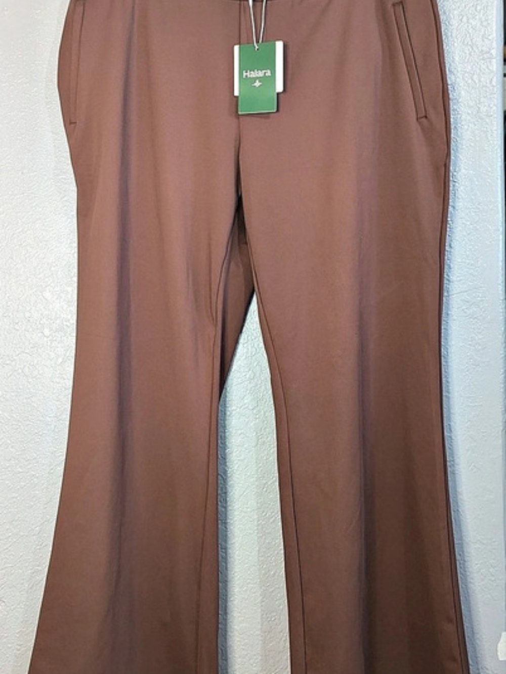 Halara Flex™ Daystretch High Waisted Work Flare Pants Wide Leg Brown 1X NWT